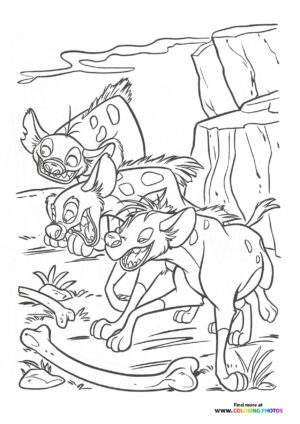Crazy Hyenas from Lion King coloring page