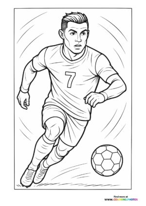 Cristiano Ronaldo playing football