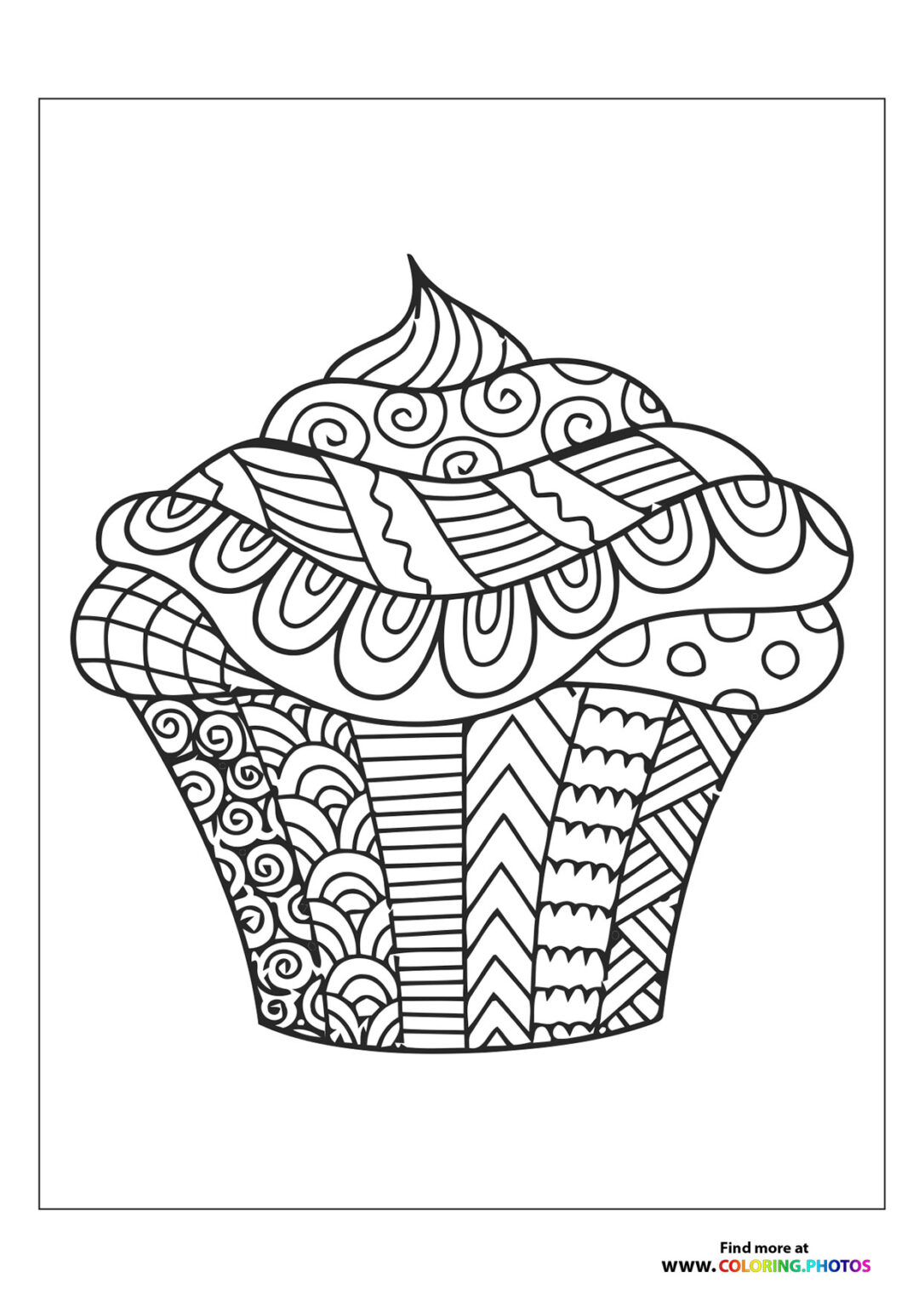 Cupcakes - Coloring Pages for kids | Free and easy print or download