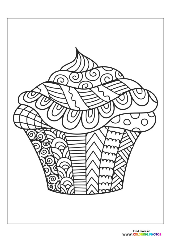 Cupcake 1 - Coloring Pages for kids