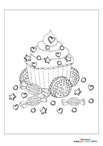 Cupcakes - Coloring Pages for kids | Free and easy print or download