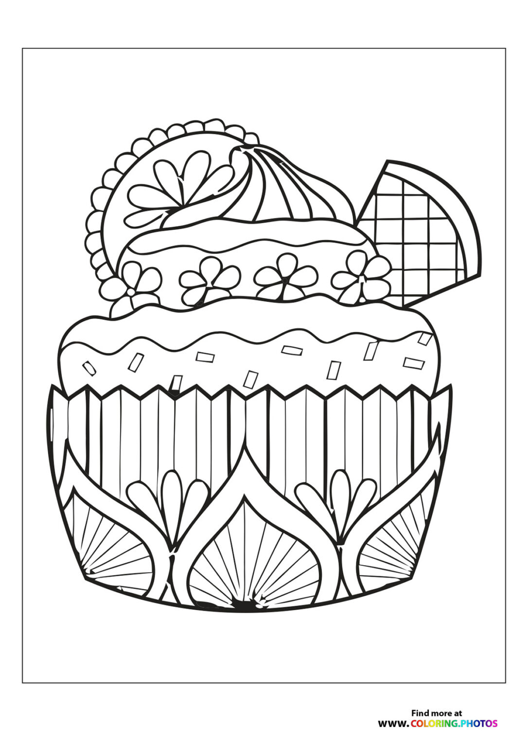 Cupcakes - Coloring Pages for kids | Free and easy print or download