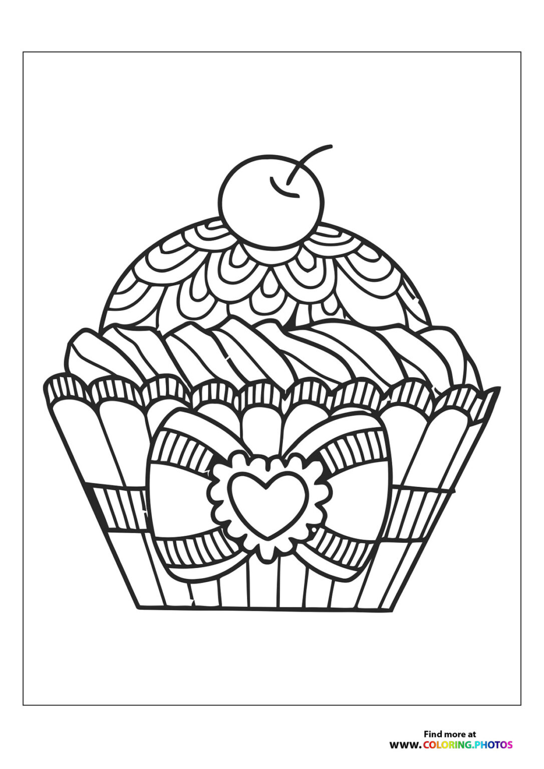 Cupcakes Coloring Pages for kids Free and easy print or download