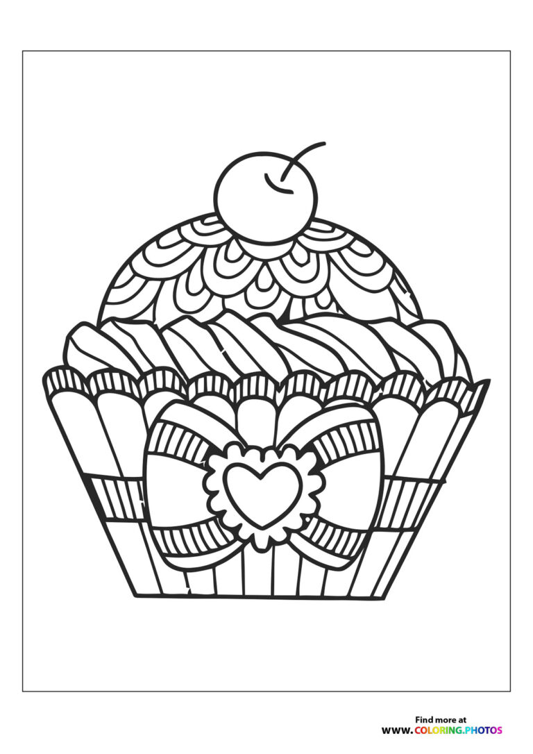 Cupcakes - Coloring Pages for kids | Free and easy print or download