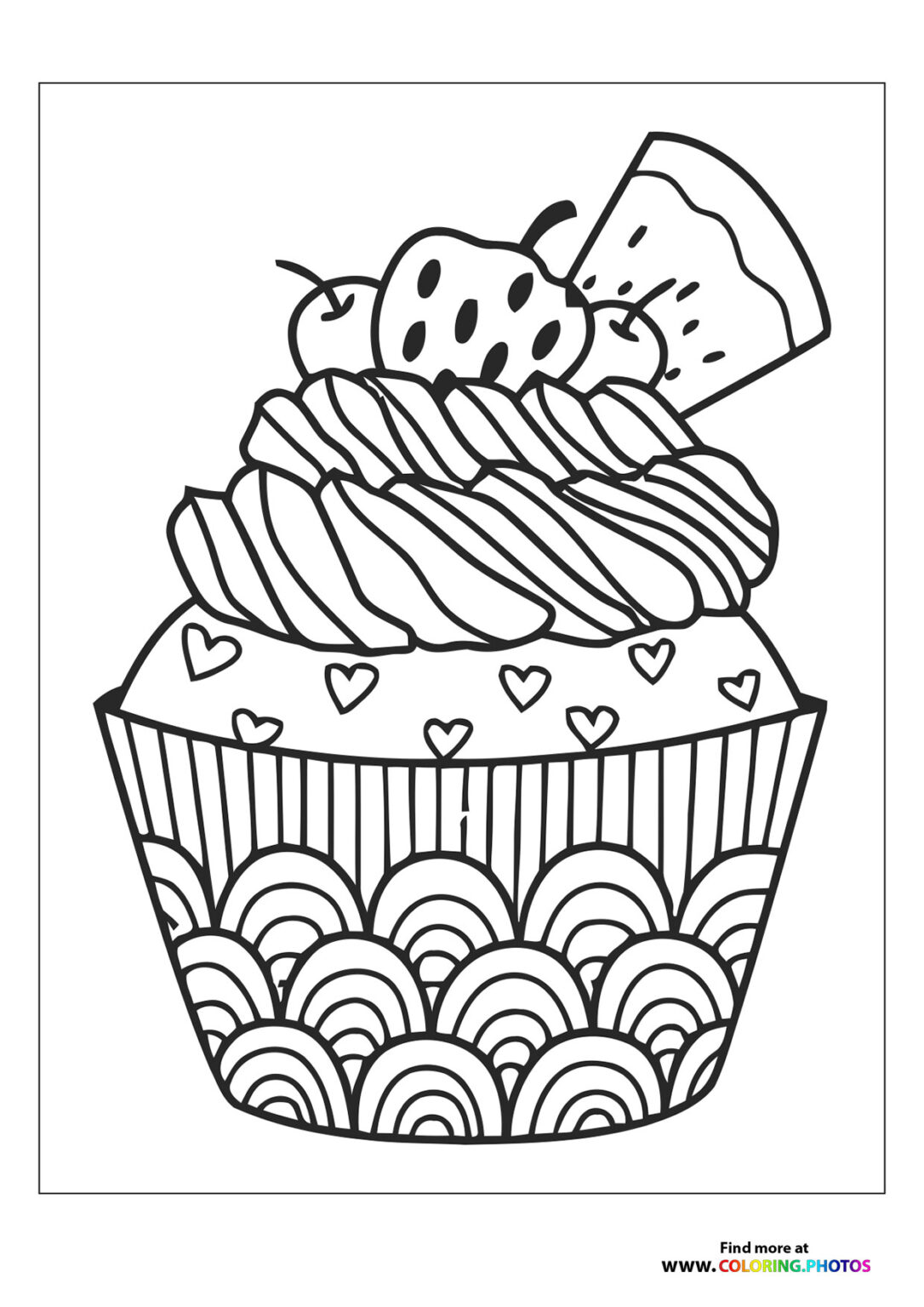 Cupcakes - Coloring Pages for kids | Free and easy print or download