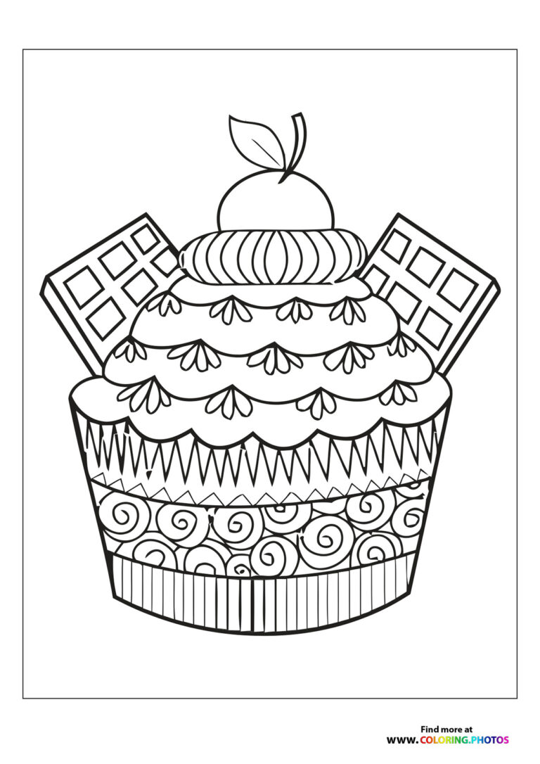 Cupcakes - Coloring Pages for kids | Free and easy print or download