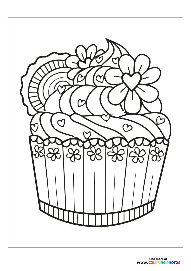 Cupcakes - Coloring Pages for kids | Free and easy print or download