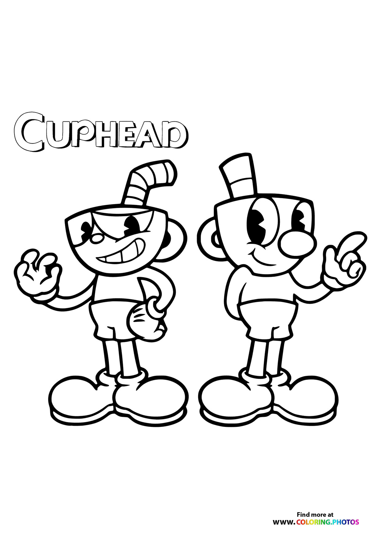 CupHead MugMan Coloring Pages