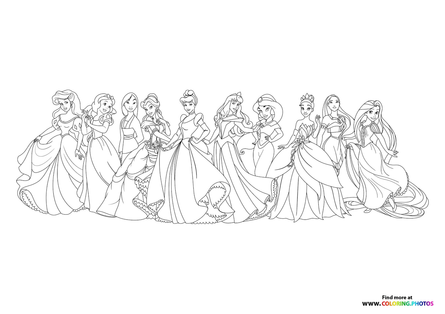 Disney Princesses Coloring Pages For Kids 100 Free Print Or Download Disney Princesses Coloring Pages For Kids 100 Free Print Or Download
