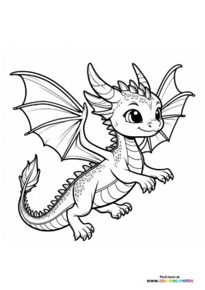 Cute Dragon flying