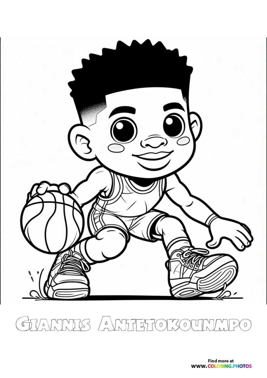 Giannis Antetokounmpo - Coloring Pages for kids