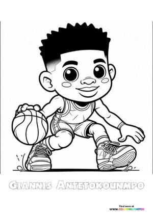 Giannis Antetokounmpo - Coloring Pages for kids | Free print or download