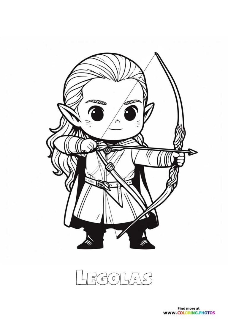 Lord of the Rings Coloring Pages - Cute Legolas Coloring Page 768x1086