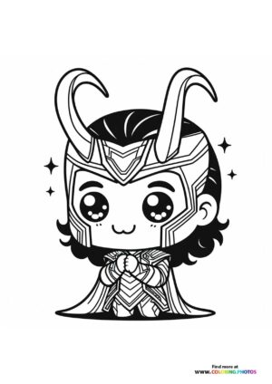 Cute Little Loki - Coloring Pages for kids