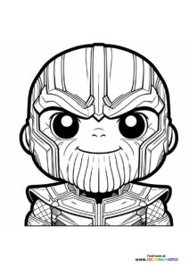 Cute Little Thanos - Coloring Pages for kids