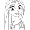 Cute Rapunzel from Tangled coloring page