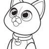 Cute robot cat Sox coloring page