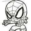 Cute little Spiderman coloring page