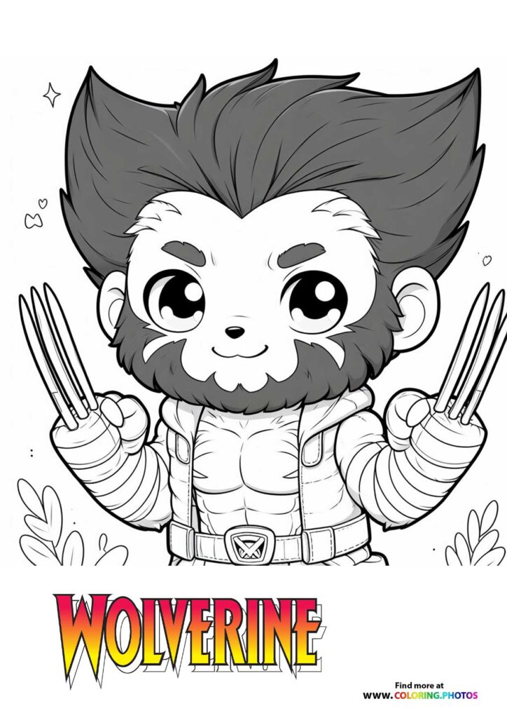 Wolverine - Coloring Pages for kids - Free and easy print or download