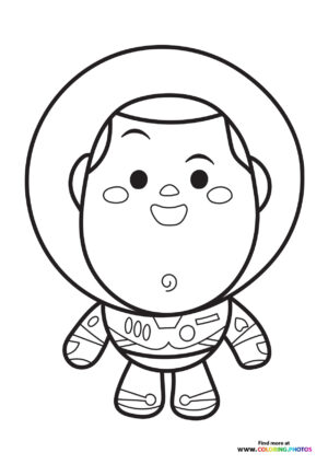 Cute little Buzz Lightyear coloring page