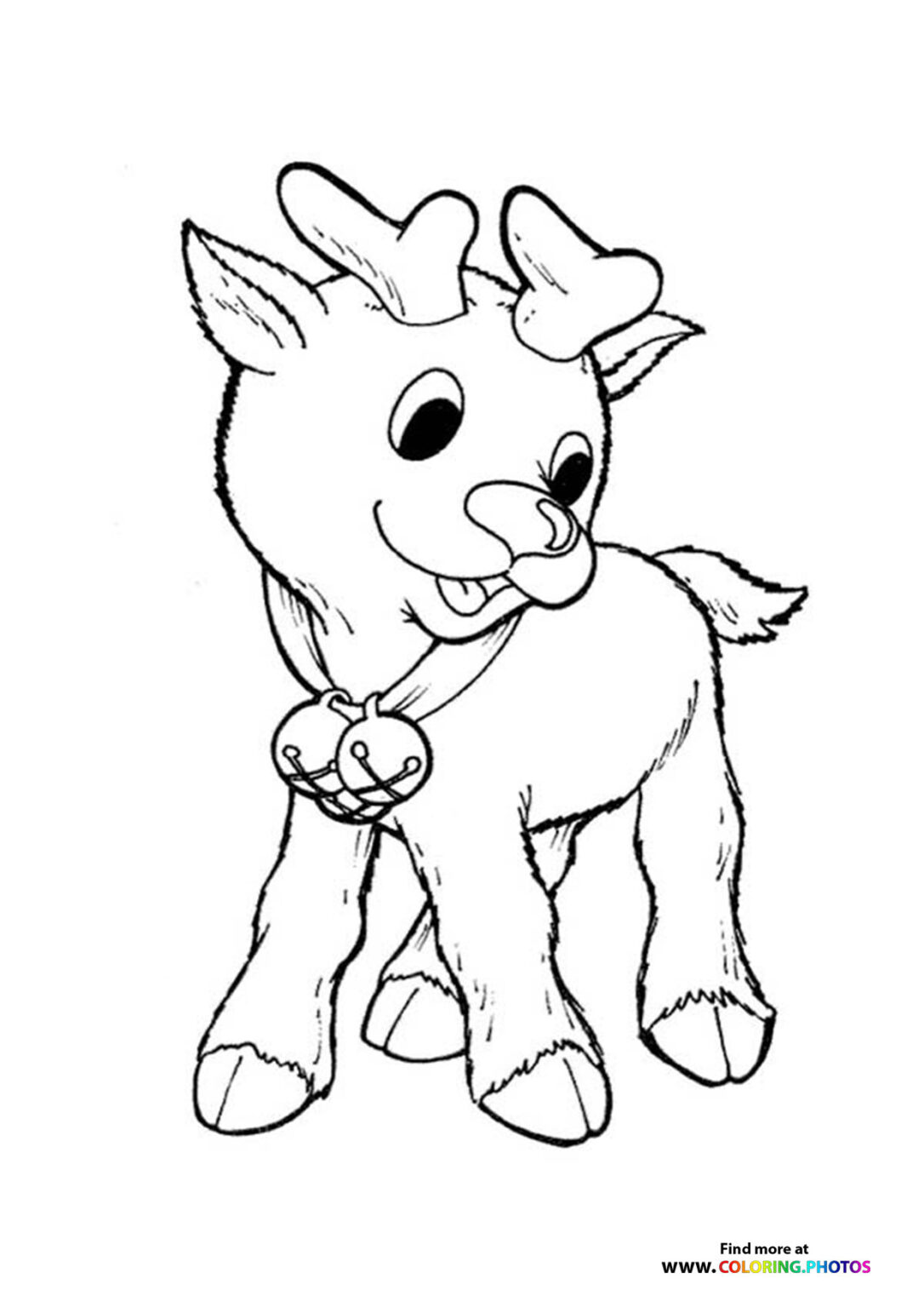 Rudolph the red nosed raindeer Coloring Pages for kids Free printables