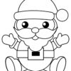 Cute little Santa Claus coloring page