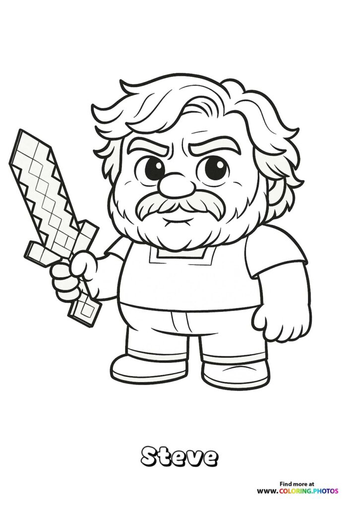 Dennis dog from Minecraft movie - Coloring Pages for kids