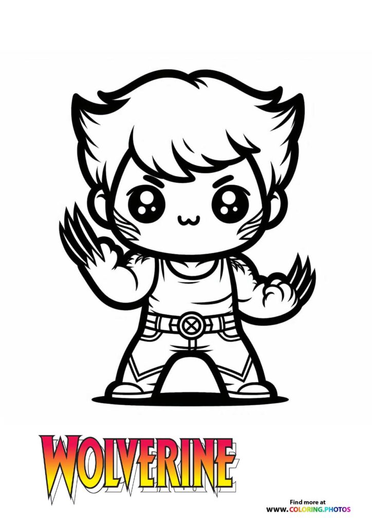 Wolverine - Coloring Pages for kids - Free and easy print or download