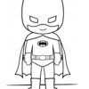 Cute little Batman coloring page
