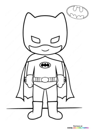 Cute little Batman coloring page