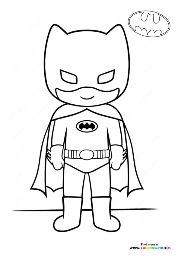 Cute little Batman coloring page