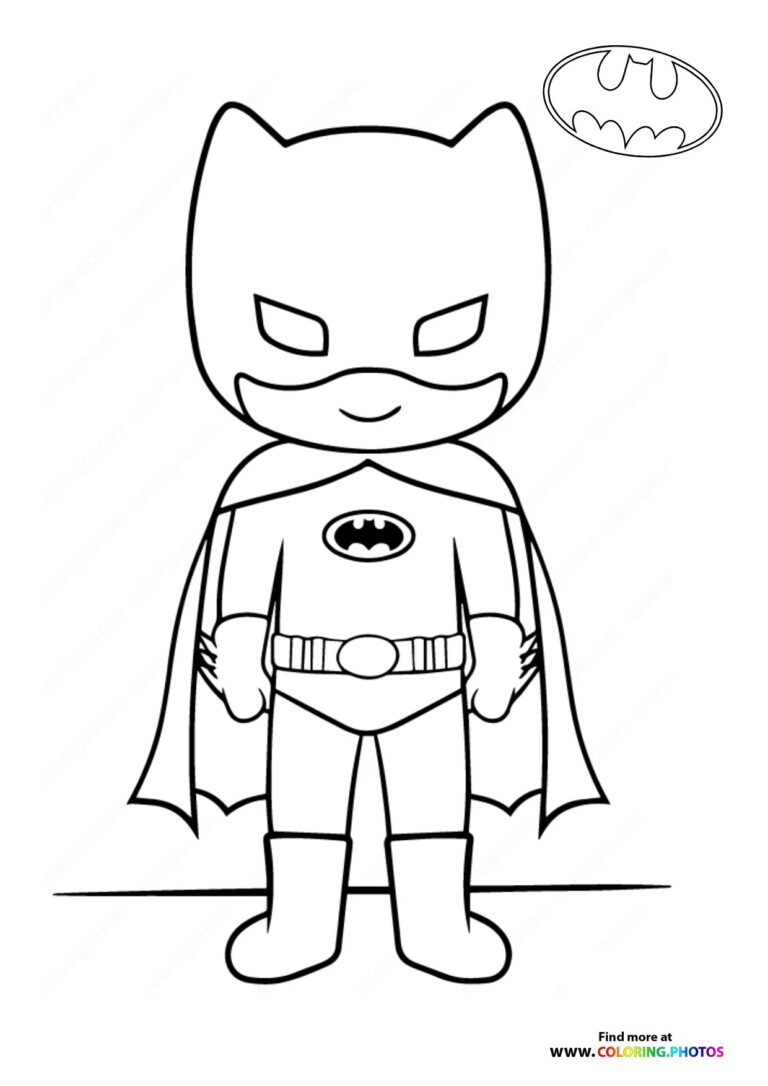 Cute little Batman - Coloring Pages for kids