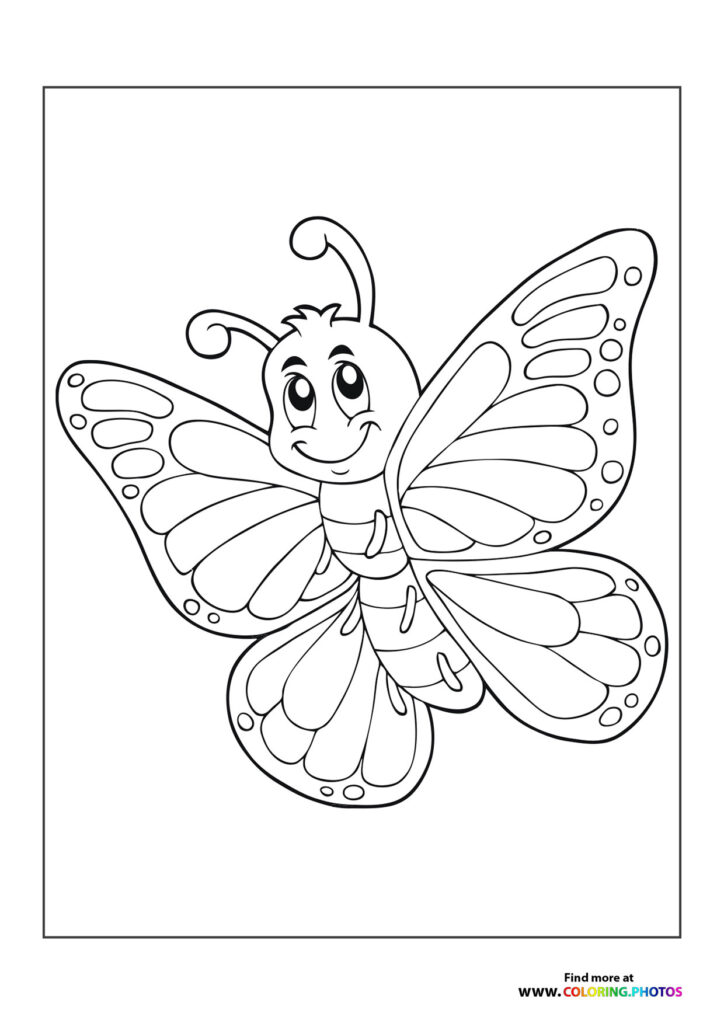 Cute little butterfly - Coloring Pages for kids