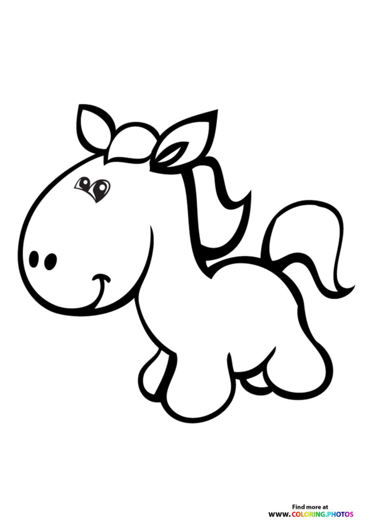 Cute little horse - Coloring Pages for kids