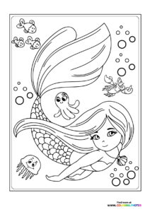 Mermaids - Coloring Pages for kids | Free and easy print or download