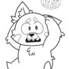 ute turning red panda coloring page