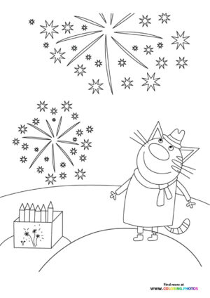 Dad from Kid E Cats coloring page