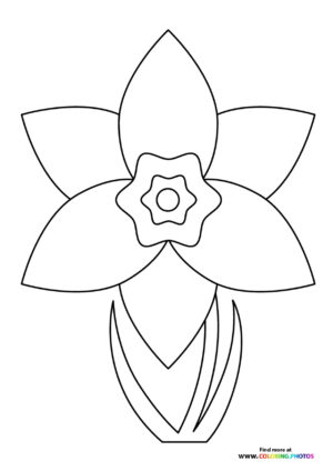 Easter Daffodil coloring page