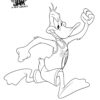 Daffy Duck running coloring page