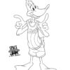 Daffy Duck posing coloring page