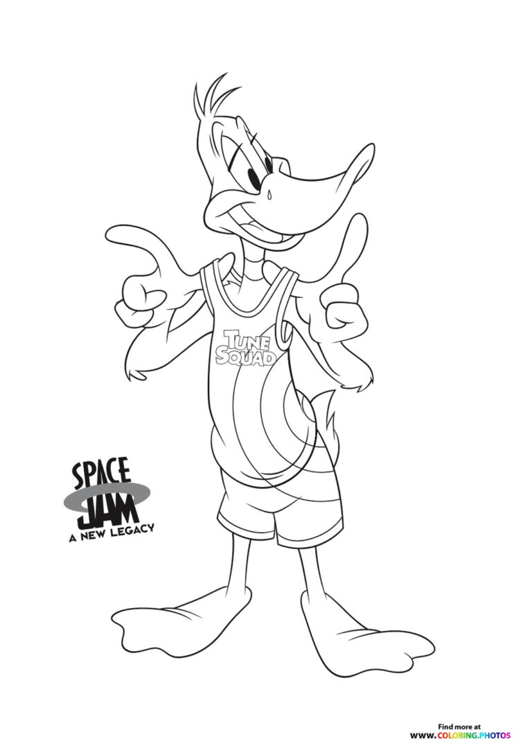 Tune Squad LeBron - Space Jam: A new legacy - Coloring Pages for kids