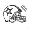 Dallas Cowboys NFL helmet coloring page