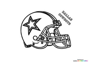 Dallas Cowboys NFL helmet coloring page