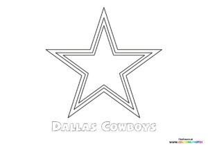 Dallas Cowboys NFL logo coloring page