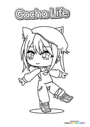 Dancing girl from Gacha Life - Coloring Pages for kids