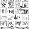 Days of Christmas advent calendar coloring page