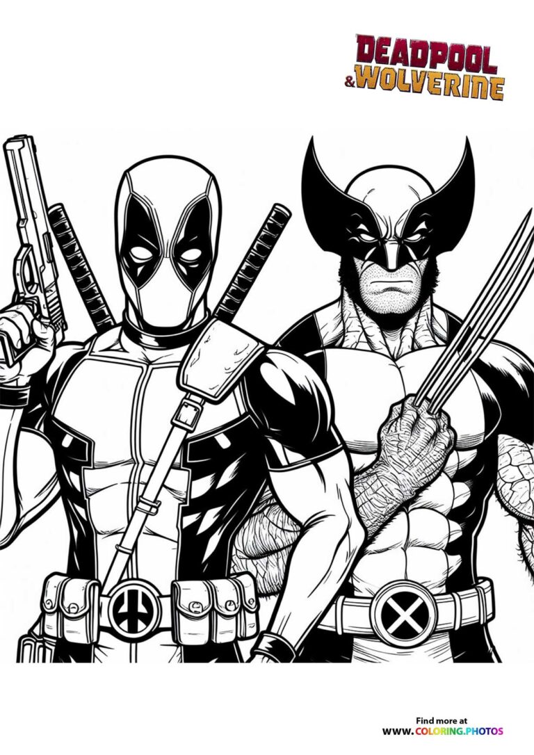 Deadpool Wolverine Coloring Pages For Kids Free Print Or Download
