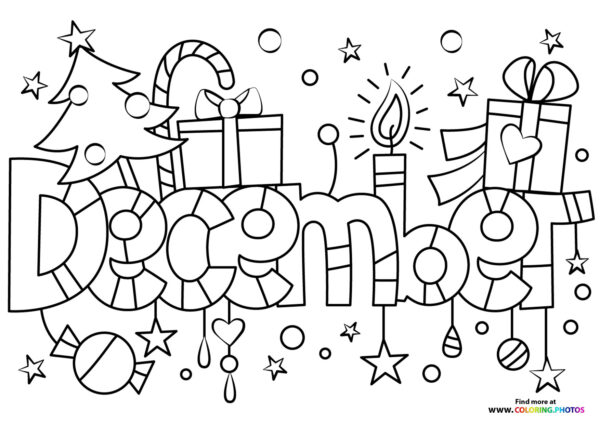 Another Winter December coloring page
