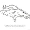 Denver Broncos NFL logo coloring page