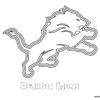 Detroit Lions NFL logo coloring page
